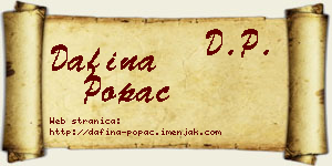Dafina Popac vizit kartica
